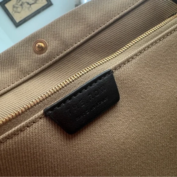 The Row XL Idaho Tote Being Canvas Leather Trim W1592 W253 + Pouch - Picture 4 of 16